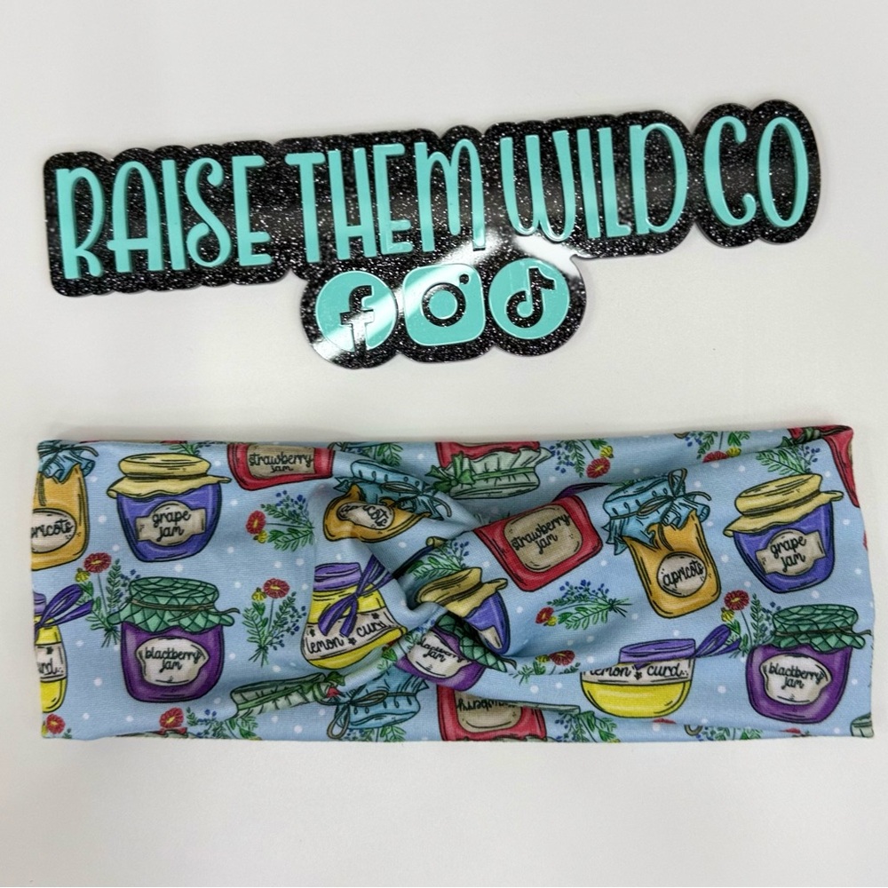 Blue Jam os handmade  Headband